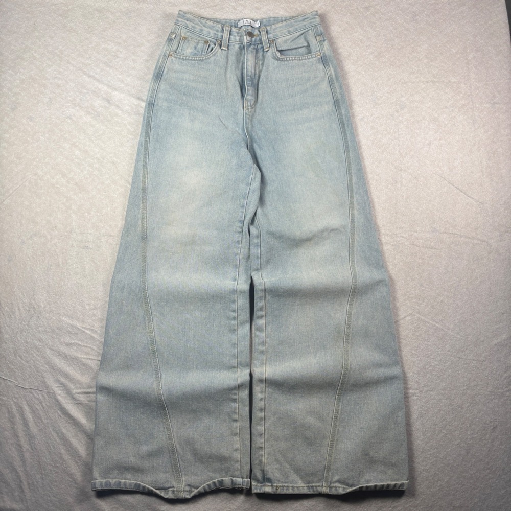 Light Blue S2O Super Baggy Wide Leg Jeans – Size S